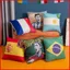 ST2 2022 Qatar World Cup Gối 40cm Quốc Kỳ Đội Đệm Lanh Thể Thao Sự Kiện Quạt Quà Lưu Niệm Tây Ban Nha Quạ Trang Trí Nhà