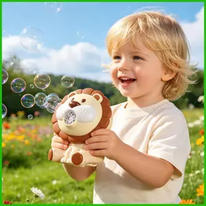 Máy Bong Bóng Hình Sư Tử Đẩy Máy Phun Bọt Tự Động Sạc Trẻ Em Máy Thổi Bong Bóng Cho Bé Trai saixit2vn