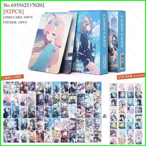 HT3 92 Cái / bộ Xanh Lưu Trữ LOMO Thẻ Dán Sunaookami Shiroko Bưu Thiếp Bộ Sưu Tập Anime Ngoại Vi TH3