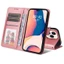 Ốp Lưng Cho IPhone 14 14Pro 14Plus 14Pro Max 13 13Pro 13Pro Max 13Mini 12 12Pro 12Pro Max Ví Lật Sang Trọng Cổ Điển Da Màu Trơn Chống Sốc Tích Hợp Hộp Đựng Thẻ Điện Thoại