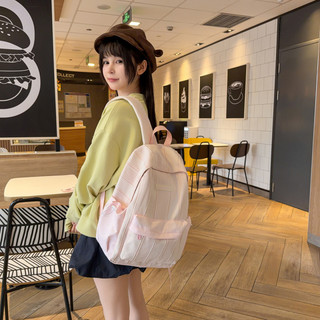 Ba lô nữ dung tích lớn, thích hợp, nhẹ, đơn giản, ba lô thông thường, túi đi học dành cho nữ
