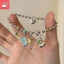 Retro Charm Tarot Card Hình Học Mặt Trời Trăng Ngôi Sao Cá Tính Đa Năng Vòng Tay Nữ