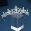 Nhíp Tóc Cưới Tiara Pha Lê Cô Dâu Tiara Vương Miện Màu Bạc Diadem Veil Tiaras Cưới Phụ Kiện Tóc Mũ Đội Đầu Trang Sức VN