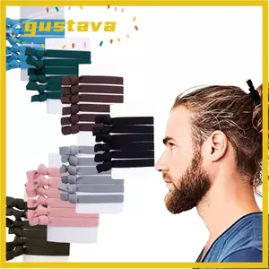 GUSTAVA 6 Cái / bộ Dây Buộc Tóc Co Giãn, Chắc Chắn Không Hư Hại Thắt Nút Dây Buộc Tóc Nam, Thời Trang Flat Phụ Kiện Tóc Người Bun Dây Buộc Tóc Cho Tóc Dài Xoăn