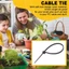 1000 Chiếc Cáp nylon Đen Zip Tie Thắt Lưng Quấn 95mm x 2mm