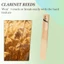10 Chiếc Bb Clarinet Reeds Strength 2.5 2-1 / 2 Tre Woodwind Nhạc Cụ Phần & Phụ Kiện
