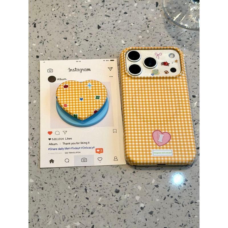 Đơn Giản Kẻ Sọc Tình Yêu Tiêu Chuẩn Tiếng Anh Giá Đỡ Từ Tính iPhone17promax Apple 16 Ốp Lưng Điện Thoại 15 Phim