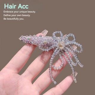 Phong Cách Mới Phong Cách Hàn Quốc Pha Lê Nơ Full Kim Cương Tóc Nữ Siêu Cổ Tích Phù Hợp Với Bên Gãy Tóc Phụ Kiện Tóc