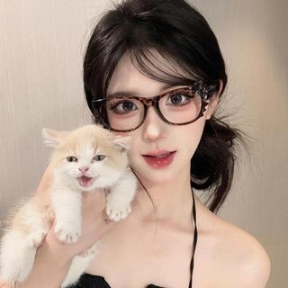 Dễ Thương Kitty Retro Da Báo In Hình Kính Mát Rùa Vỏ Y2K Phong Cách Cho Unisex Thời Trang Thoải Mái Ngọt Ngào Mát Kính Mắt