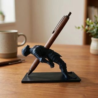 PENTAXZR Giá đỡ bút sáng tạo, Hộp đựng bút hiệp sĩ in 3D bằng nhựa, Hộp đựng đồ trang trí độc đáo Hộp đựng bút chì mát mẻ