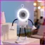 Quạt Để Bàn Nhỏ Hình Robot Di Động Sạc Không Khí Có Đèn LED Quạt Di Động Có Cốc Hút Cho Gia Đình lyuvn