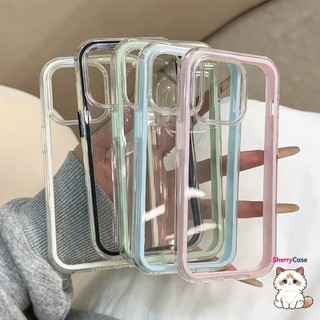 Ốp điện thoại cho Iphone 17 16 15 14 13 12 11 Plus / Pro Vỏ mềm sáng tạo trong suốt viền ba trong một