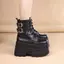 Giày bốt Martin đế dày Yabi cos Giày tăng chiều cao Gothic Punk Triển lãm truyện tranh Giày bốt ngắn nữ Supermodel Boots Chiều cao buổi hòa nhạc