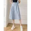 Quần ống rộng Drape Quần crop nữ mùa hè 2026 Phiên bản Hàn Quốc Phong cách mới chữ a eo cao Culottes Slimer Look dáng rộng Quần thường ngày