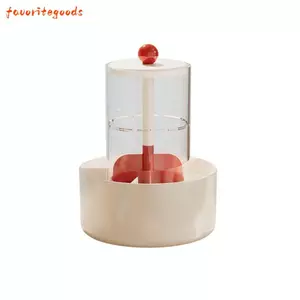 Giá đỡ bàn chải trang điểm FAVORITEGOODS, Hộp đựng mỹ phẩm loại 4 khe, Thiết kế nâng cơ xoay 360 độ chống bụi Bàn trang điểm sắp xếp bàn chải trang điểm