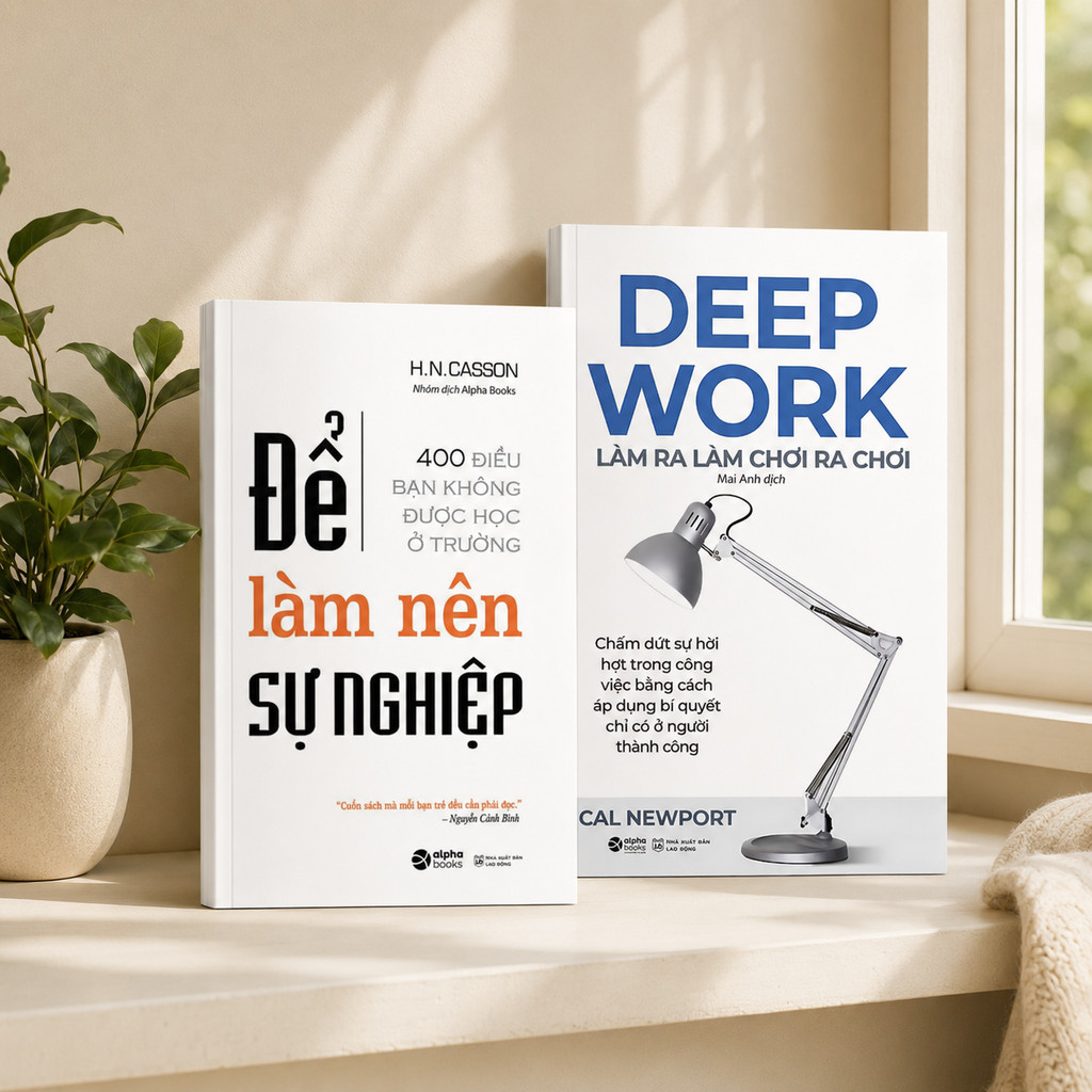Sách - Lẻ/Combo: Để Làm Nên Sự Nghiệp + Deep Work - Làm ra làm chơi ra chơi (Alpha Books)