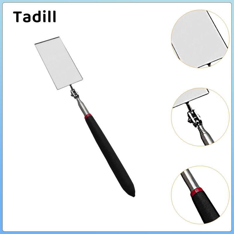 Gương kiểm tra bằng kính thiên văn được trang bị bằng thép không gỉ Tay cầm có thể điều chỉnh Bề mặt gương tròn xoay 360 độ bền và di động cho thợ cơ khí S