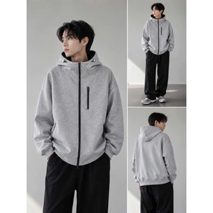 Áo Khoác NỈ UNISEX Chống Nắng Phối DÂY KÉO BASIC Có Nón FORM RỘNG CỰC ĐẸP NEWTREND HIYU 66 STORE