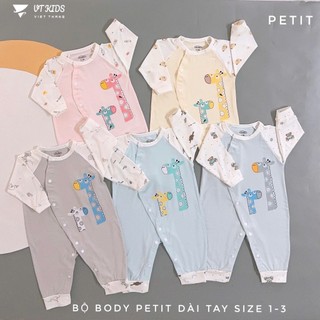 Bộ body petit hươu cao cổ cho bé sơ sinh từ 3-9kg