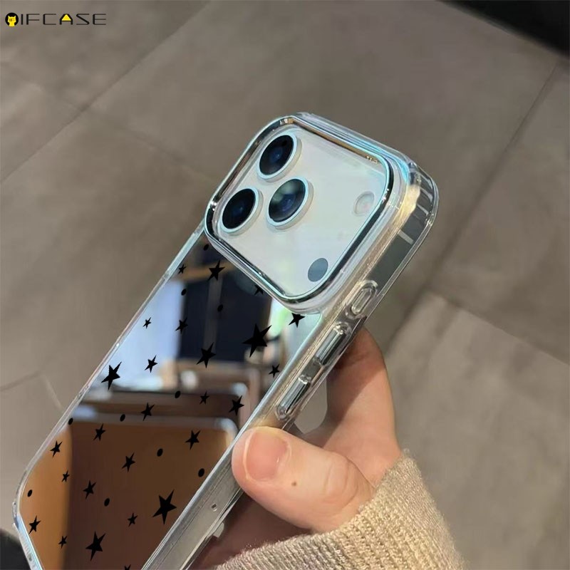 Dành Cho Redmi K90 Pro Max K80 K70E K70 K60 K50 Pro Ultra K50i 5G Turbo 4 Pro 3 Ốp Điện Thoại Gương Trang Điểm Đơn Giản Ngôi Sao Đen Chấm Bi Dễ Thương Thanh Lịch Vỏ Mềm