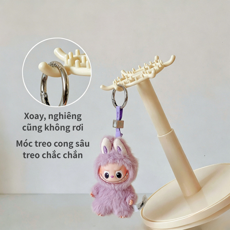 Hộp Đựng Móc Khóa Thú Nhồi Bông Trong Suốt – Xoay 360°, Chống Bụi, Bảo Quản Mô Hình Hiệu Quả