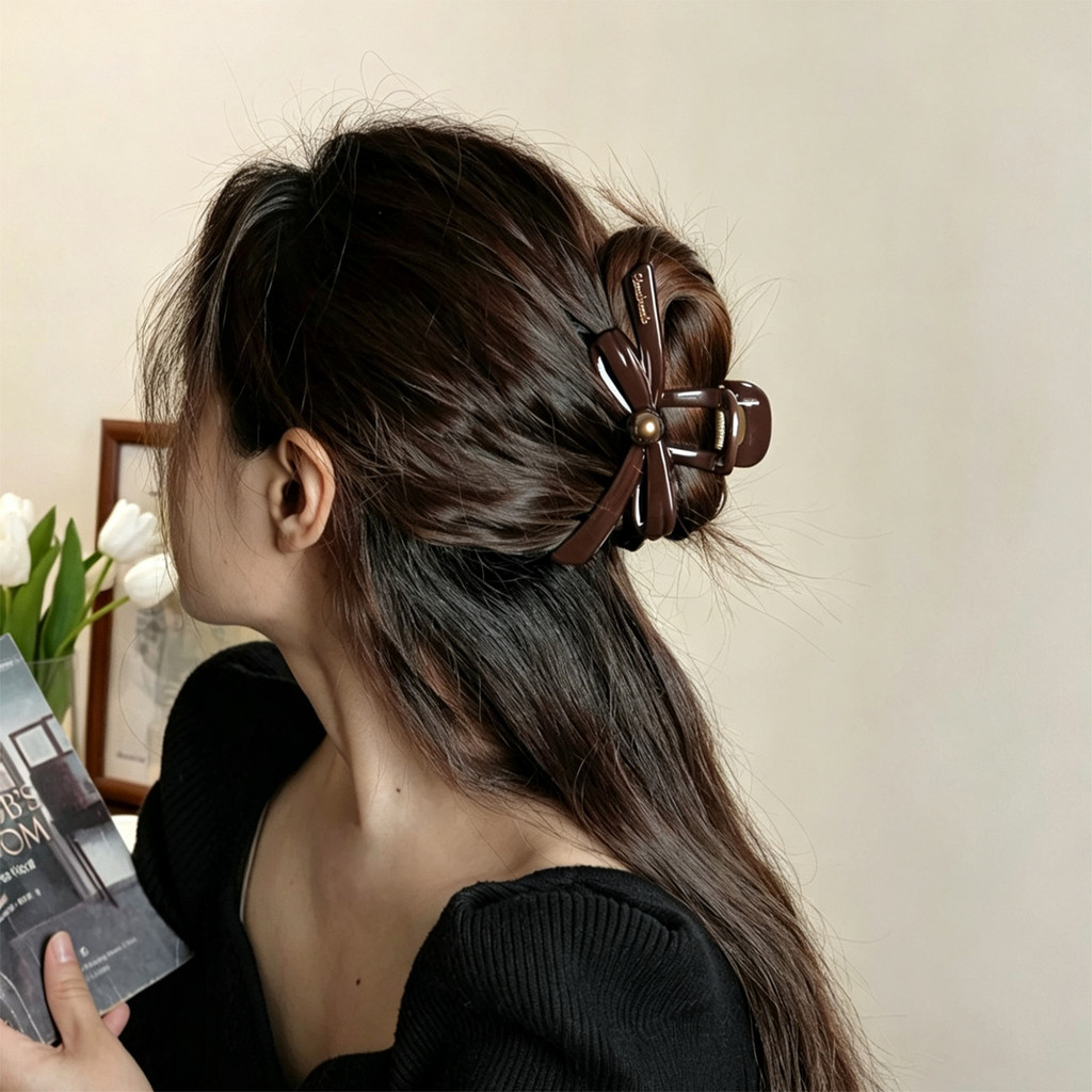 Kẹp tóc nơ ngọc trai Pháp Kẹp tóc nữ