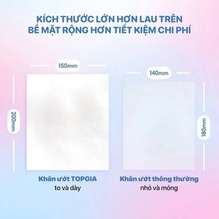 [Thùng 10 Bịch] Khăn Ướt TopGia Ban Mai 80 Tờ/Gói Cho Bé, Không Chứa Cồn và Parabens, An toàn cho da