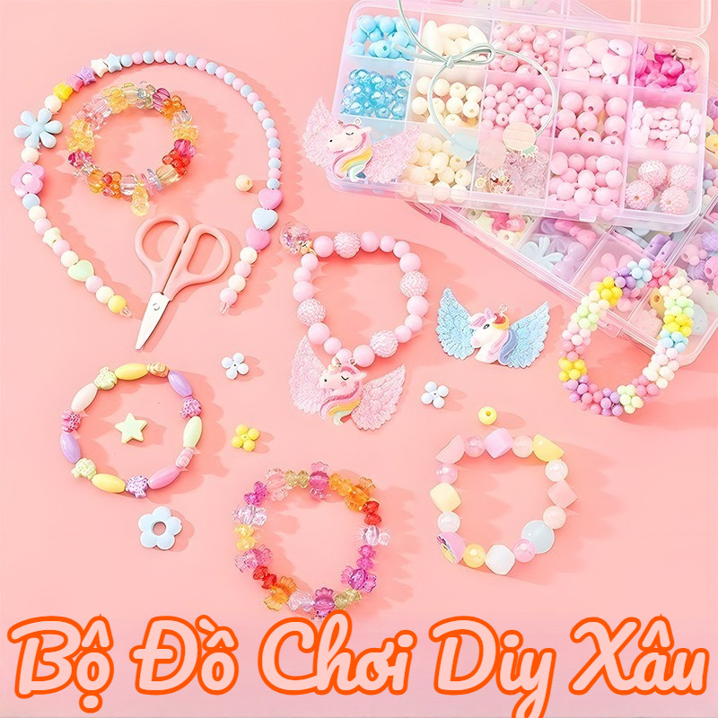 Bộ Đồ Chơi Diy Xâu Vòng Tay,Đồ Chơi Thủ Công Sáng Tạo,Không Mùi, Không Mùi,Thiết Kế 24 ô,Dùng Cho Cả Nam Và Nữ