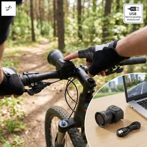Chuông lớn chống nước có thể sạc lại USB cho xe đạp leo núi đường trường