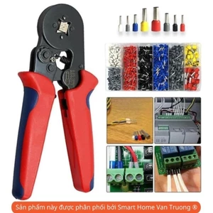 Kiềm bấm cos vuông IWISS HSC8 6-4 tự điều chỉnh cos ống tròn cos pin Dùng để bấm các đầu cos từ 0.25 - 6.0mm² kìm
