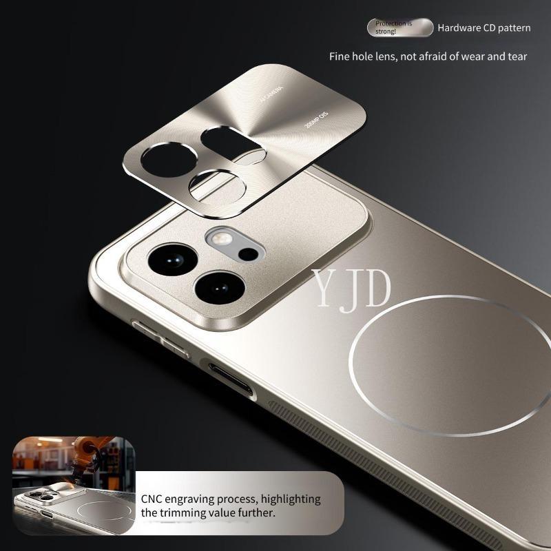 Ốp Lưng Cho Honor 600 Pro Mới Nâng Cấp Phần Cứng Họa Tiết CD Ống Kính Kim Loại Mờ Mặt Sau Chống Rơi Vỏ Điện Thoại