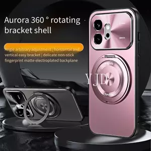Ốp lưng YJD cho Honor 600 Pro 360°Giá đỡ xoay Vỏ điện thoại mặt sau mờ kim loại chống rơi