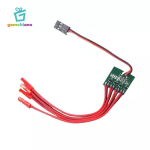 Gamchiano Bộ điều khiển dải đèn RC nhiều màu Đèn pha kênh thu Thanh LED tương thích cho phụ kiện máy bay RC