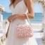Túi đeo vai GUSTAVA, Dây đeo dây xích có thể tháo rời Túi xách đeo chéo nữ, Tay cầm ngọc trai giả thời trang Hình hoa hồng Dây kéo đóng cửa Túi vuông nhỏ Đám cưới Prom Ví dự tiệc