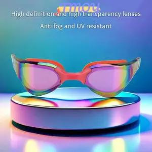 Kính bơi chống sương mù mạ điện, Silicone chống rò rỉ, phù hợp người lớn và luyện tập thi đấu