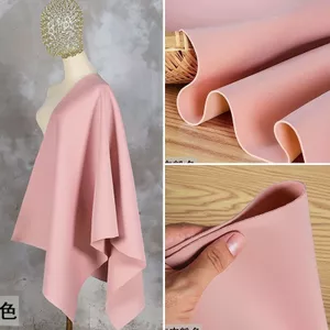 Da Hồng Ấm Áp Dày Chắc Chắn Không Gian Cotton Giữa Lớp Không Khí Vải Cứng Co Giãn Thiết Kế Thời Trang Vải 4.24