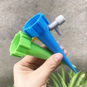 Đầu tưới cây nhỏ giọt gắn chai 10 cái van chỉnh nước tiện lợi Điều chỉnh dòng tưới ， Lắp đặt đơn giản،tránh ngập úng