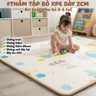 XPE Bé Chơi Thảm Xốp Dày Bò Thảm Chống Trơn Trượt Chống Thấm Nước Không Độc Hại Cho Bé Tầng Miếng Lót