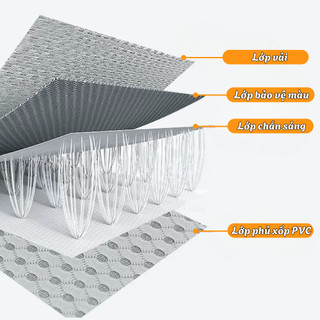 Rèm Cửa Sổ Chống Nắng Xếp Ly 2 Lớp MAISON, Rèm Vải Không Dệt Cách Nhiệt, Dán Tường Không Khoan