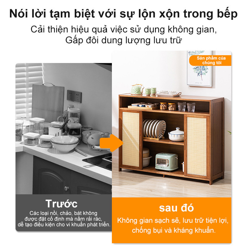 Kệ Vi Đa Năng Bằng Tre Không Formaldehyde An Toàn Cho Mọi Thành Viên Kể Cả Trẻ Nhỏ Và Vật Nuôi
