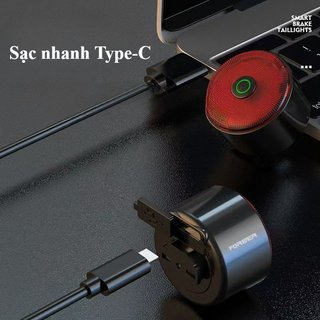 Đèn hậu xe đạp LED COB màu đỏ, chống nước IPX4, sạc USB - An toàn khi đi đêm