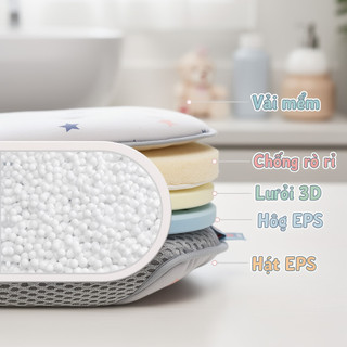 Lưới tắm cho bé Sling Lưới ghế chống trượt thoáng khí có thể điều chỉnh đầu mềm hỗ trợ bồn tắm