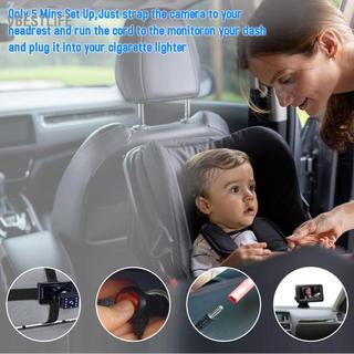 VBESTLIFE Gương Ô Tô Cho Bé Camera 1080P Với Màn Hình 4.3 IPS Tầm Nhìn Ban Đêm Có Thể Điều Chỉnh Góc Nhìn Rộng Cho Trẻ Sơ Sinh Trẻ Em Thú Cưng