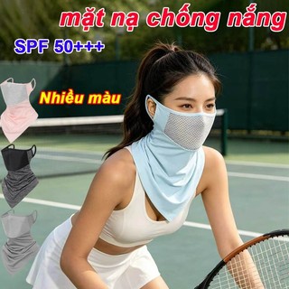 Khăn Che Mặt Chống Nắng Móc Tai Thoáng Khí UPF50+ Chống Tia UV Co Giãn Mềm Mại Đi Xe Máy Ngoài Trời