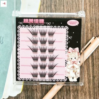 Cụm bông tuyết Lông mi giả C Curl Chiều dài hỗn hợp 9-13mm Sợi tổng hợp màu đen Trang điểm tự nhiên có thể tái sử dụng