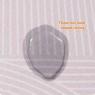 Thảm Lau Chân Nhà Tắm Siêu Thấm Hút, Chống Trượt – Thảm Nỉ Cao Su Non Khô Nhanh Decor Tối Giản