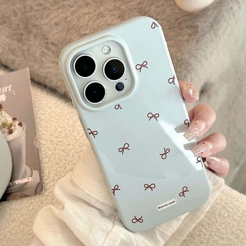 Áp dụng cho điện thoại 17 iPhone17pro Max đơn giản ins bow 15 mềm 13 hàn quốc 16
