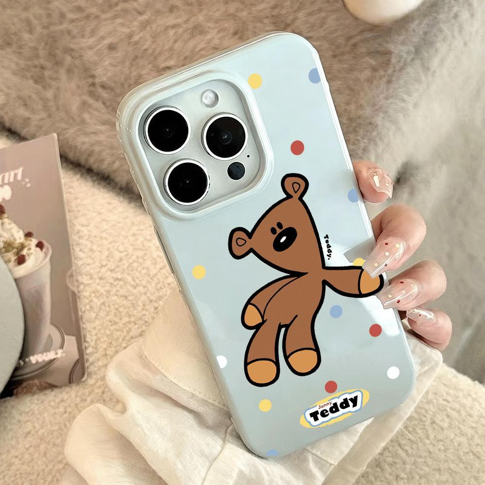 Gấu nâu Thích hợp iPhone 1716/15/14 trường hợp 13/12/11xr dễ thương 8/7 hàng ngày