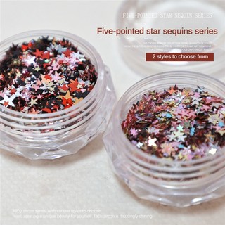 Móng Tay Nghệ Thuật Sequin Ngôi Sao Cổ Tích Nhỏ Lấp Lánh, Trang Trí Tiệm Làm Móng Tay