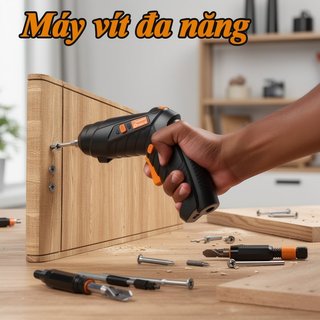 Tua Vít Điện Không Dây 3 Trong 1 90 Độ Có Thể Gập Lại USB Sạc Bộ Dụng Cụ Sửa Chữa Nhà Bit
